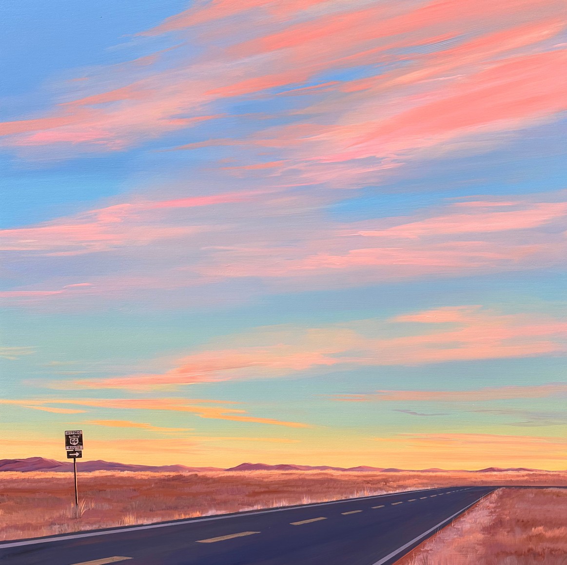 KRISTIN MOORE, Route 66 (Golden Hour), 2024