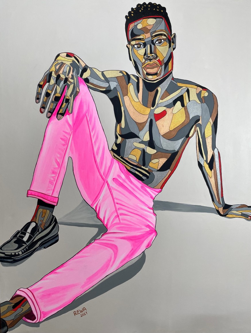 REWA, Somto in Pink Jeans | Contemplating Return, 2021
