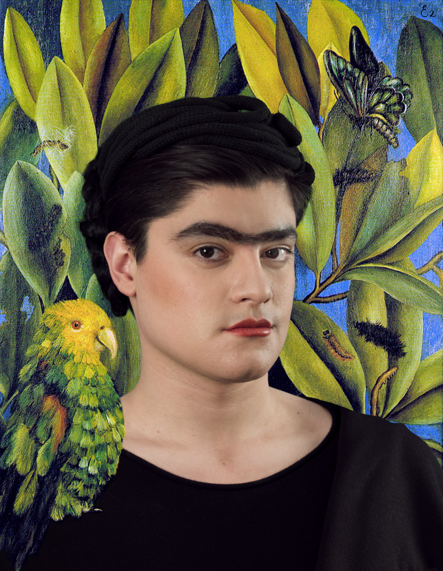 E2 - KLEINVELD &amp;amp; JULIEN, Ode to Frida Kahlo&#039;s Self-Portrait with Bonito, 2018