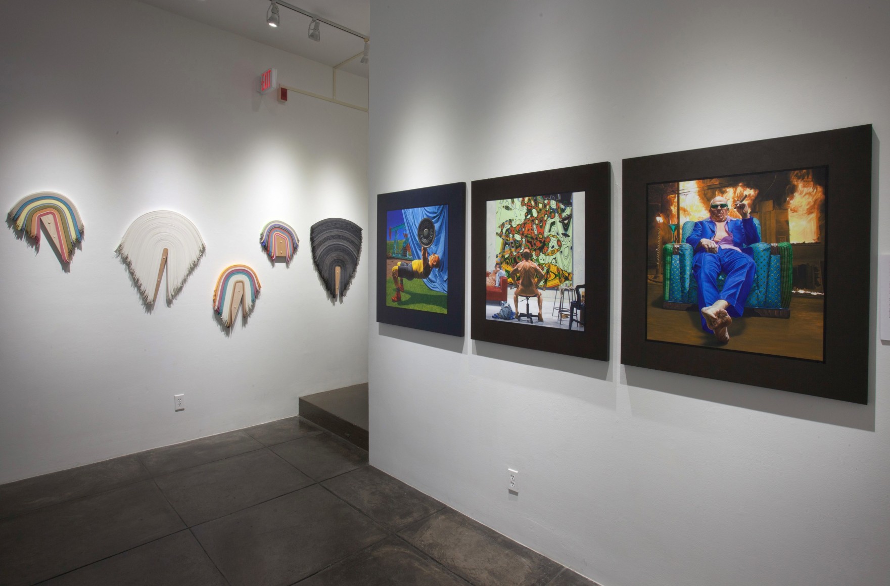 NO DEAD ARTISTS III 16th Annual National Juried Exhibition of Contemporary Art, [Middle Gallery Installtion View]