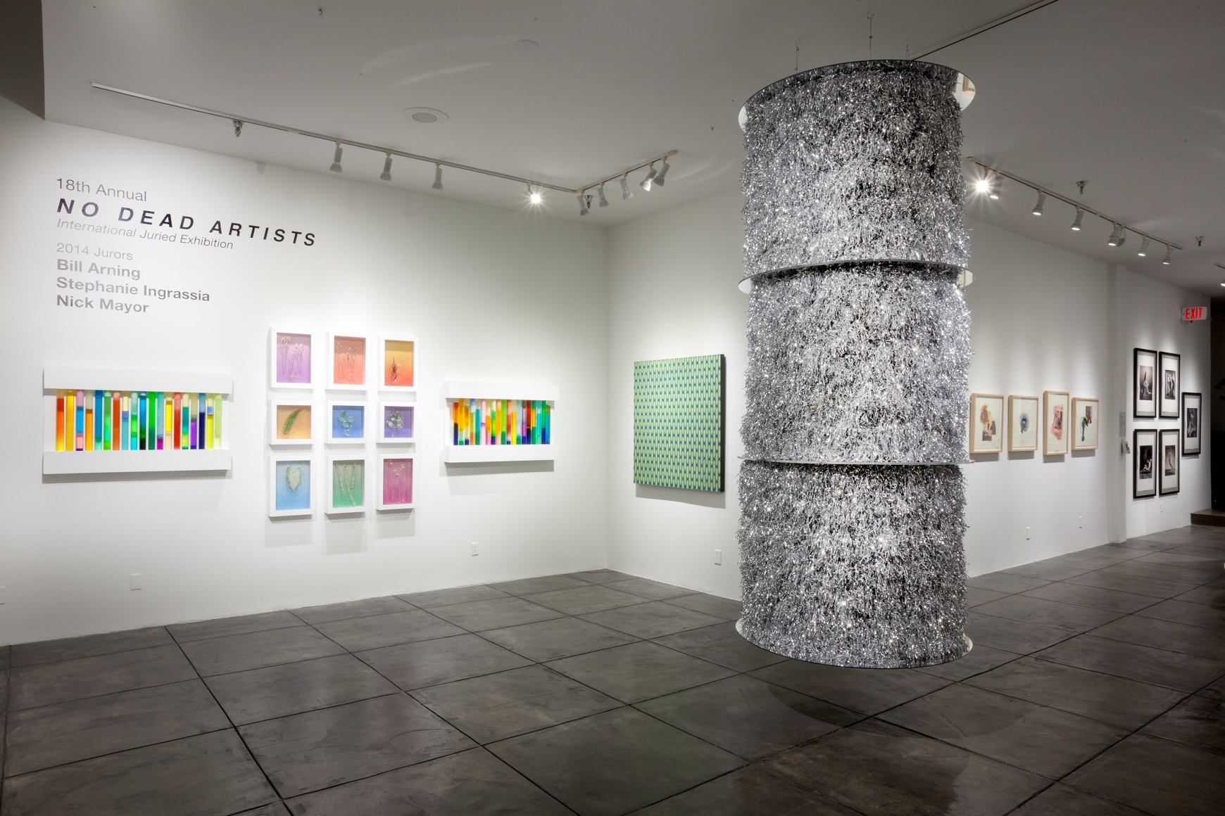 NO DEAD ARTISTS III 18th Annual International Juried Exhibition of Contemporary Art, [Main Gallery Installtion View]