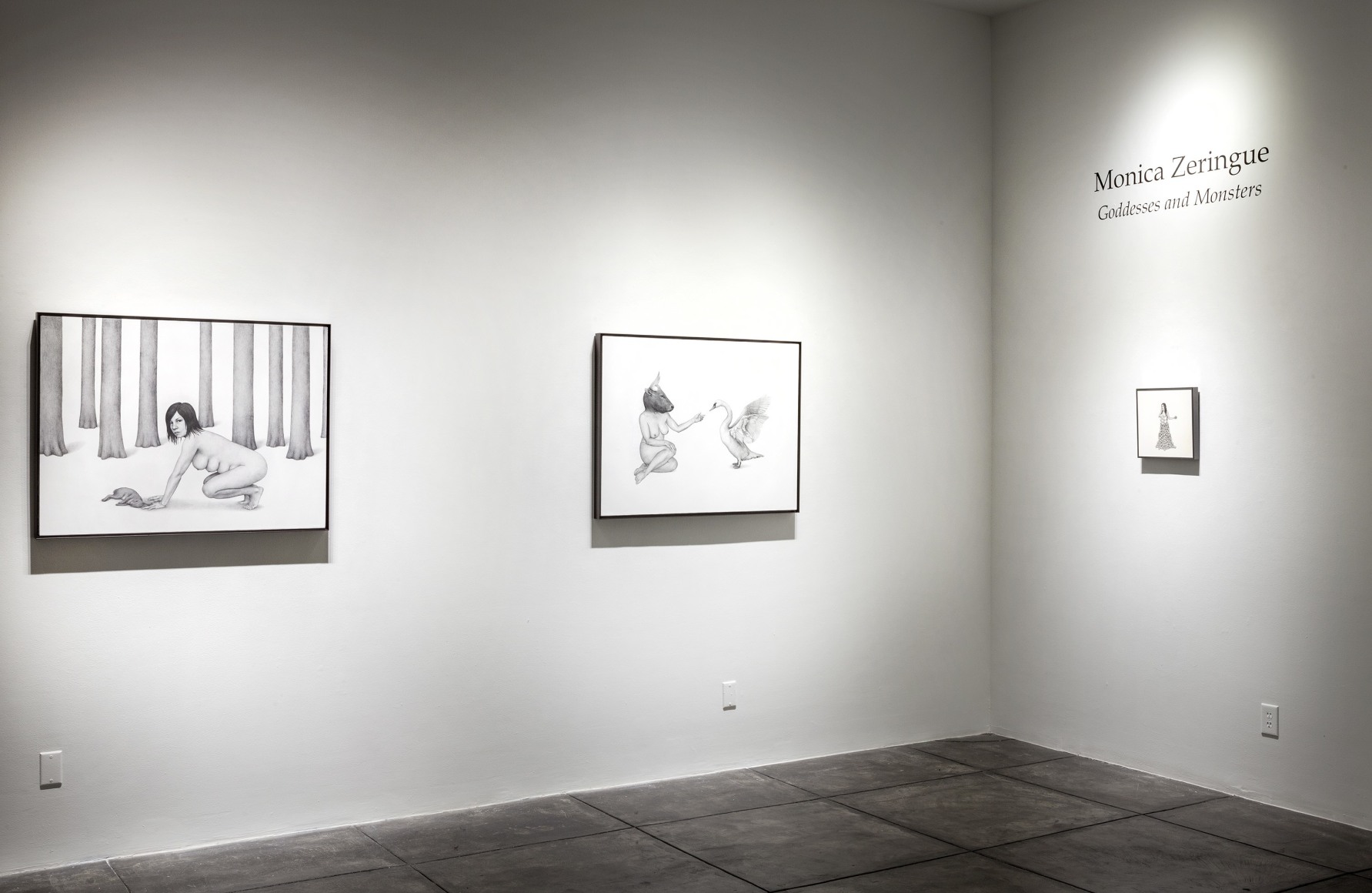 MONICA ZERINGUE |||&nbsp;Goddesses and Monsters, [Main Gallery Installation View]