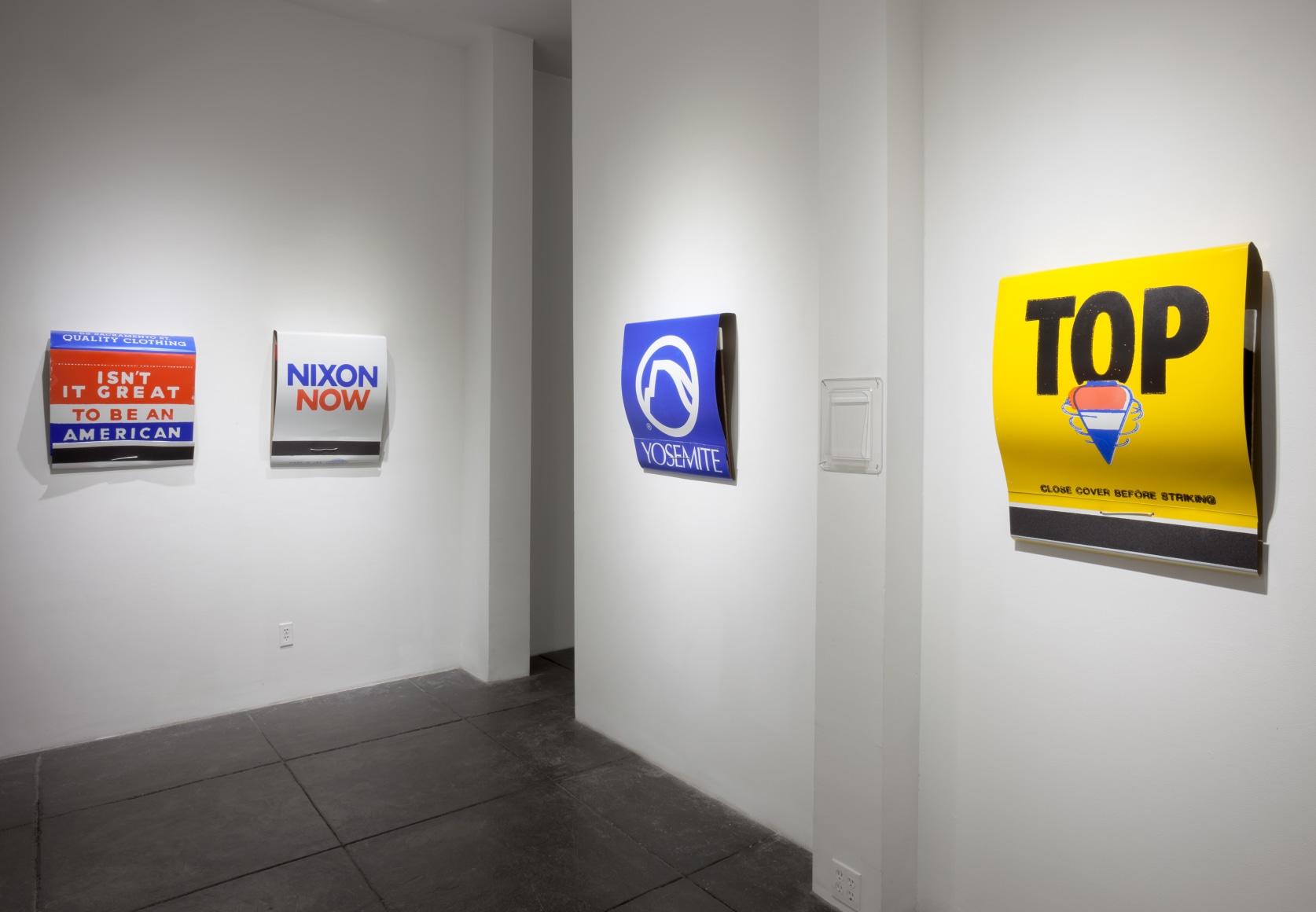 SKYLAR FEIN&nbsp;||| Giant Metal Matchbooks, [Middle Gallery Installation View]