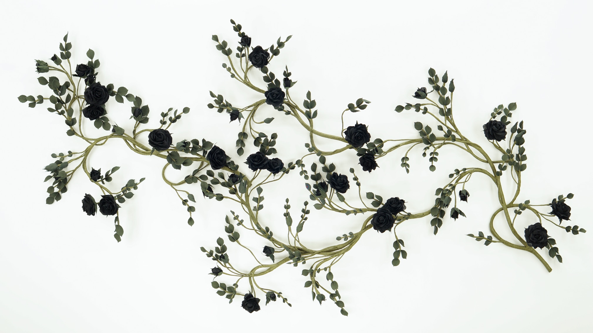 CARLTON SCOTT STURGILL, Branded Rose Vines (Black on Green), 2020