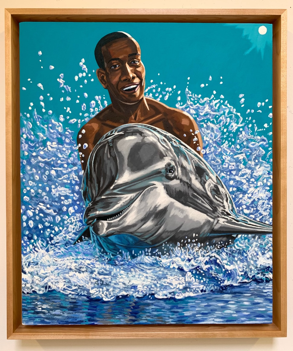 LAMAR PETERSON, Moonlit Dolphin Ride, 2021