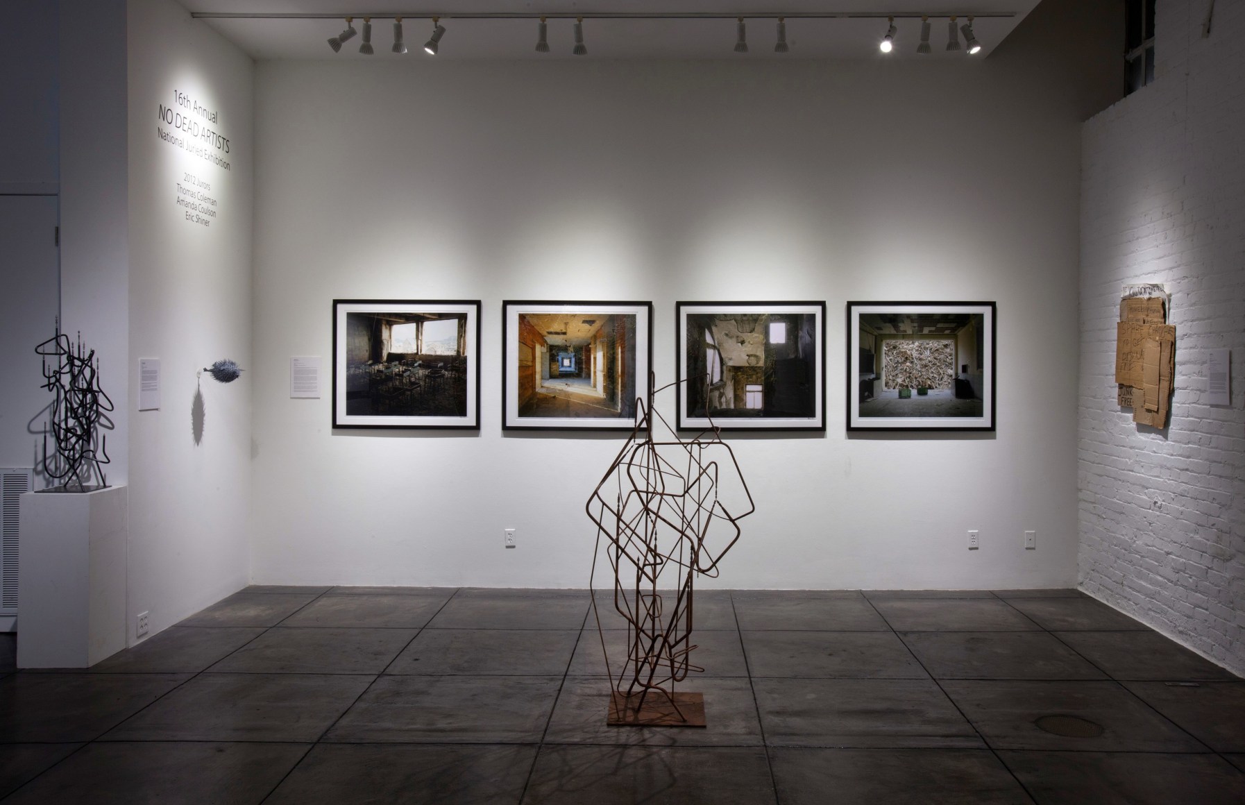 NO DEAD ARTISTS III 16th Annual National Juried Exhibition of Contemporary Art, [Main Gallery Installtion View]