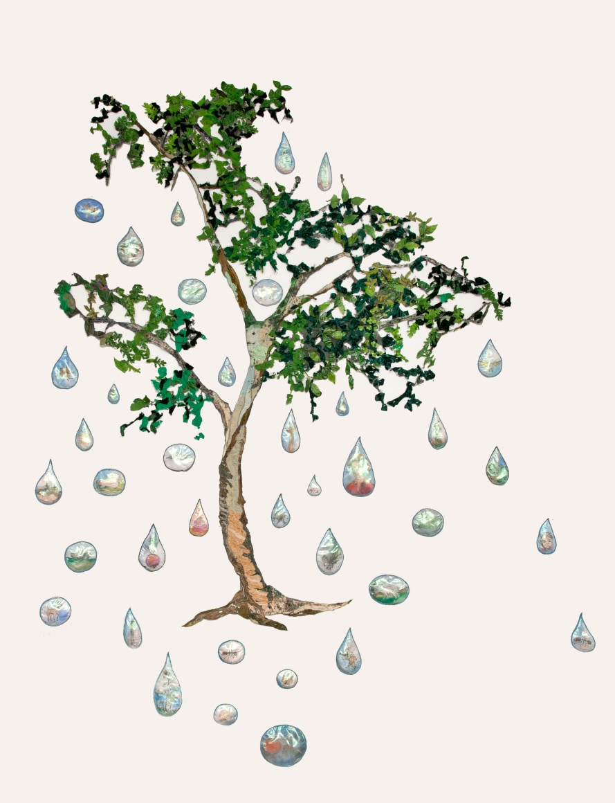 GINA PHILLIPS Memory Tree with memory drops, 2016