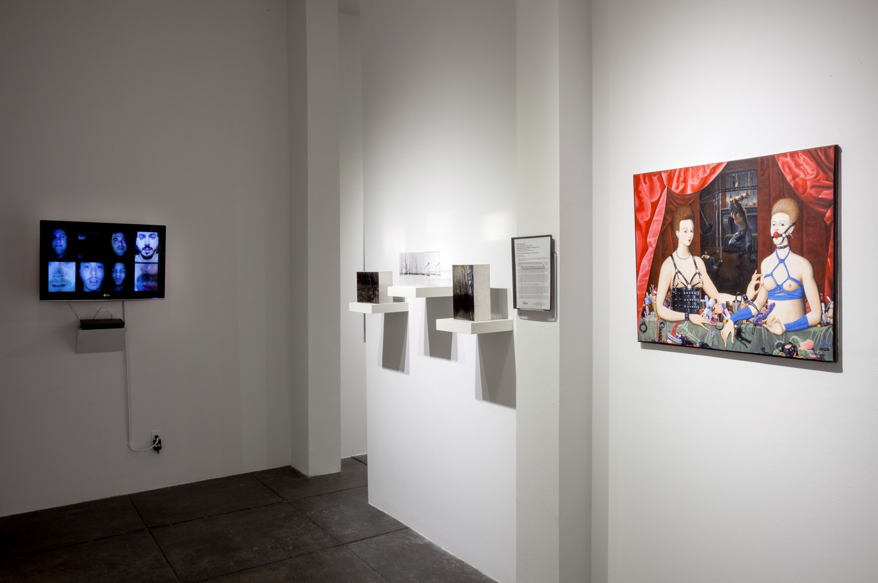 NO DEAD ARTISTS III 18th Annual International Juried Exhibition of Contemporary Art, [Middle Gallery Installtion View]