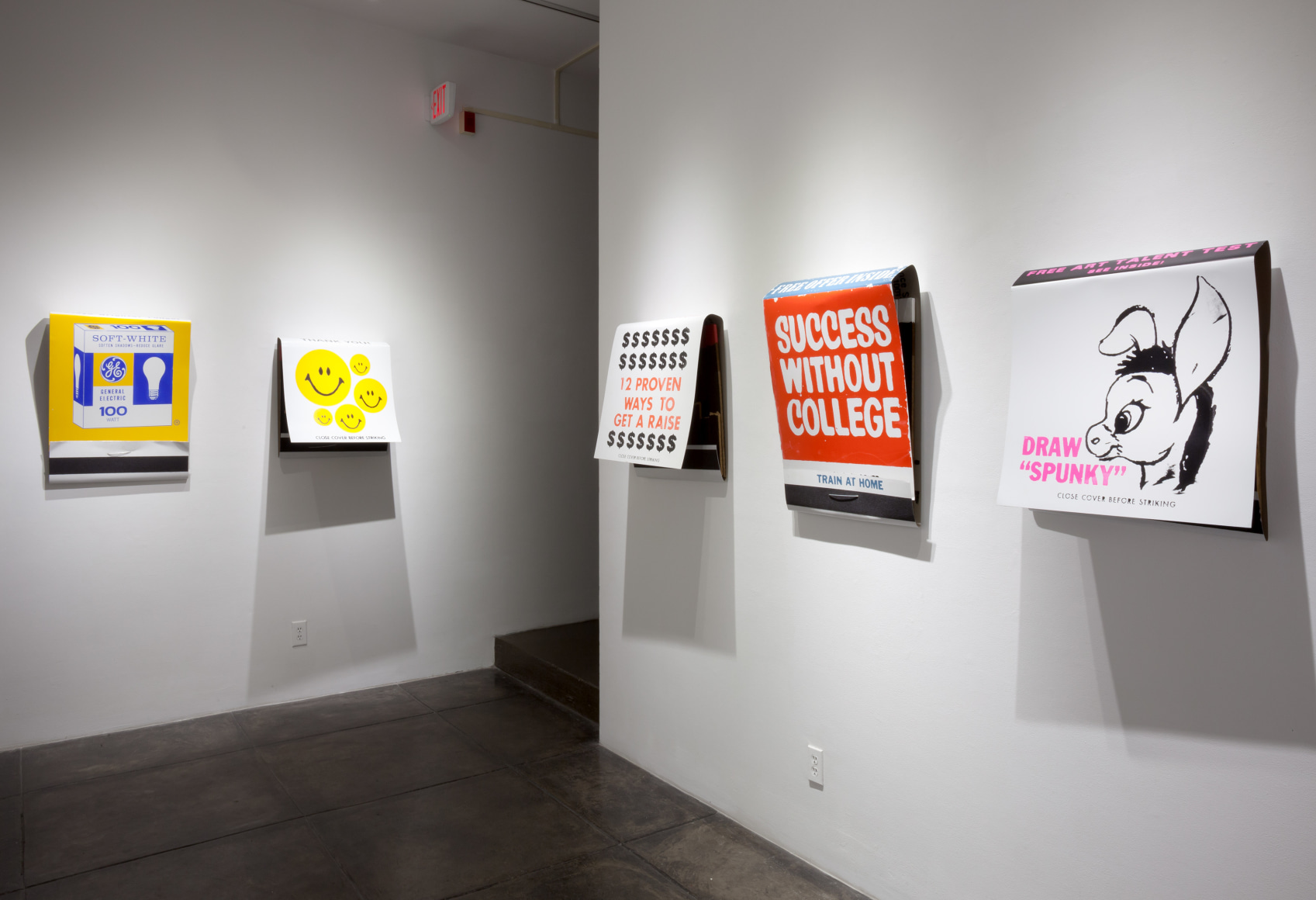 SKYLAR FEIN&nbsp;||| Giant Metal Matchbooks, [Middle Gallery Installation View]