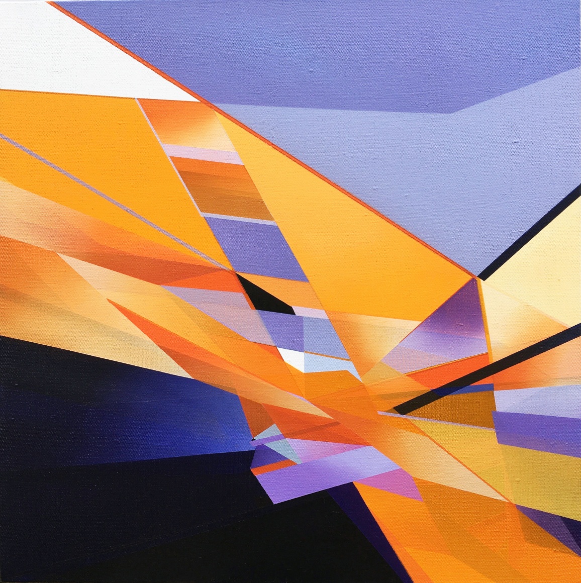 MARNA SHOPOFF, Abstraction No.2 (cadmium orange and violet), 2020