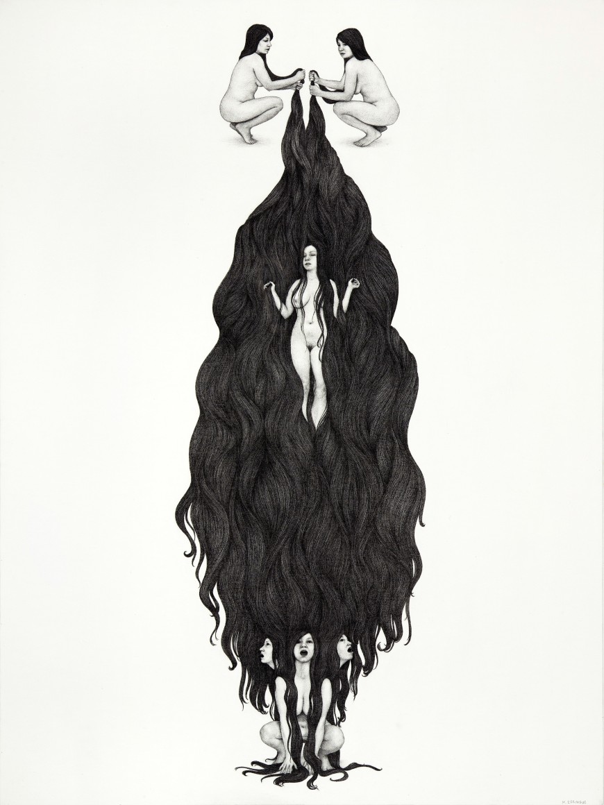 MONICA ZERINGUE, Ophelia Descending, 2012