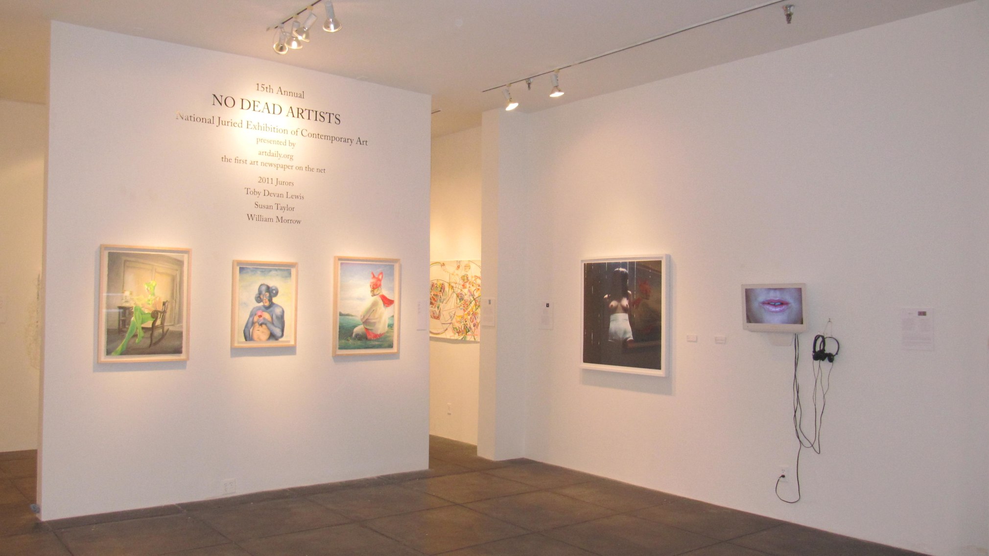 NO DEAD ARTISTS III 15th Annual National Juried Exhibition of Contemporary Art, [Main Gallery Installation View]