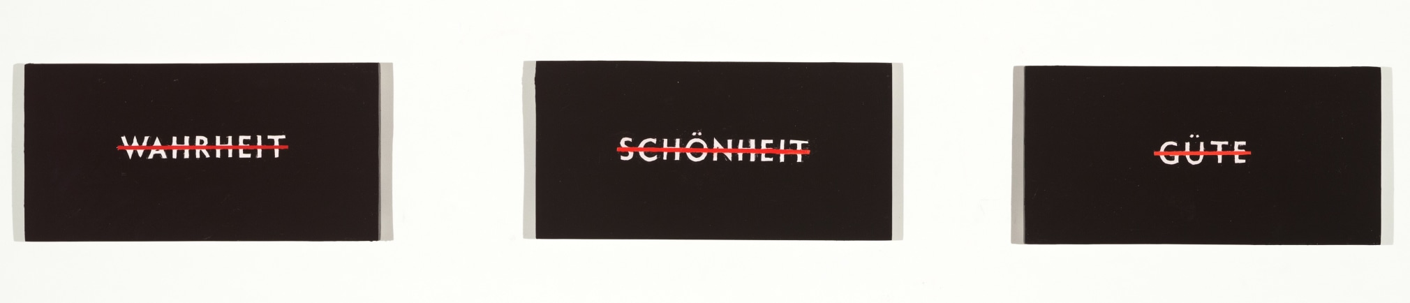 SKYLAR FEIN, Wahrheit, Sch&ouml;nheit, G&uuml;te (No Truth, No Beauty, No Good) (Triptych), 2019