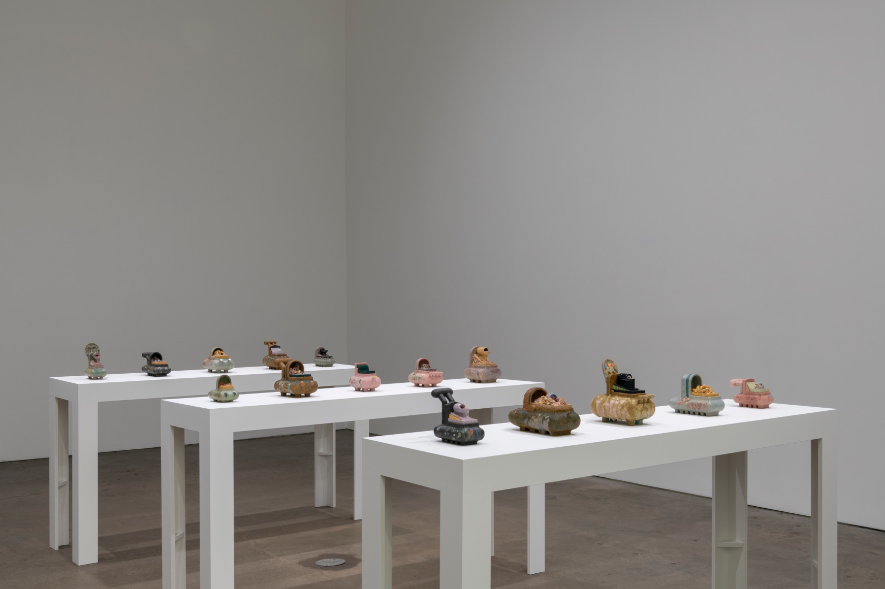 Installation view of Zachary Leener, Clock, go inside a stone, March 23 - April 22, 2023