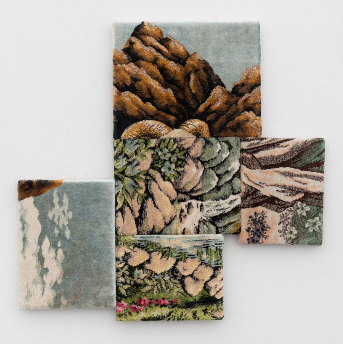 Landscape, 2018, canvas panels, cotton tapestry fabric made in Italy