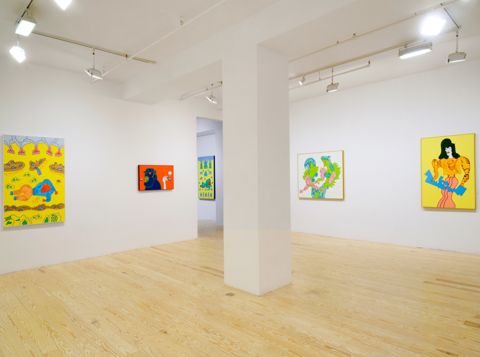 Karl Wirsum, installation view at Derek Eller Gallery, New York 
