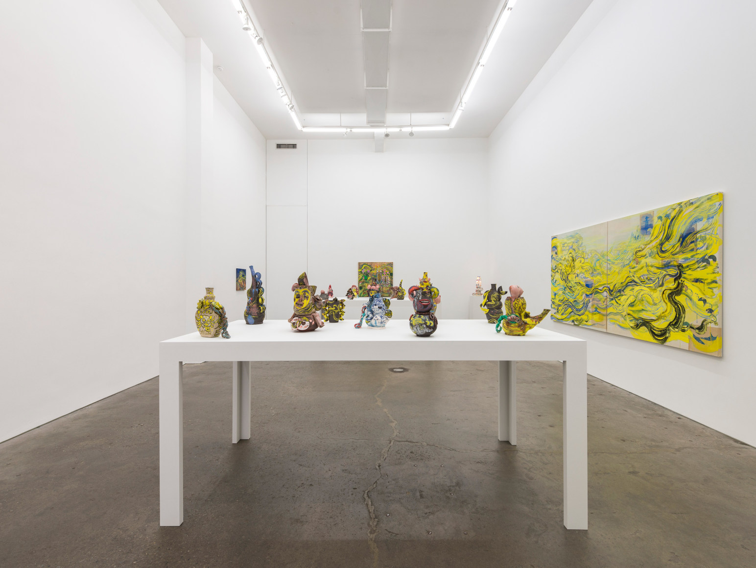 Installation view of Stranger Yellow, January 6 - February 5, 2022