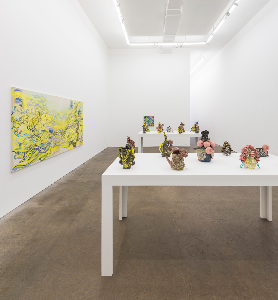 Installation view of Stranger Yellow, January 6 - February 5, 2022