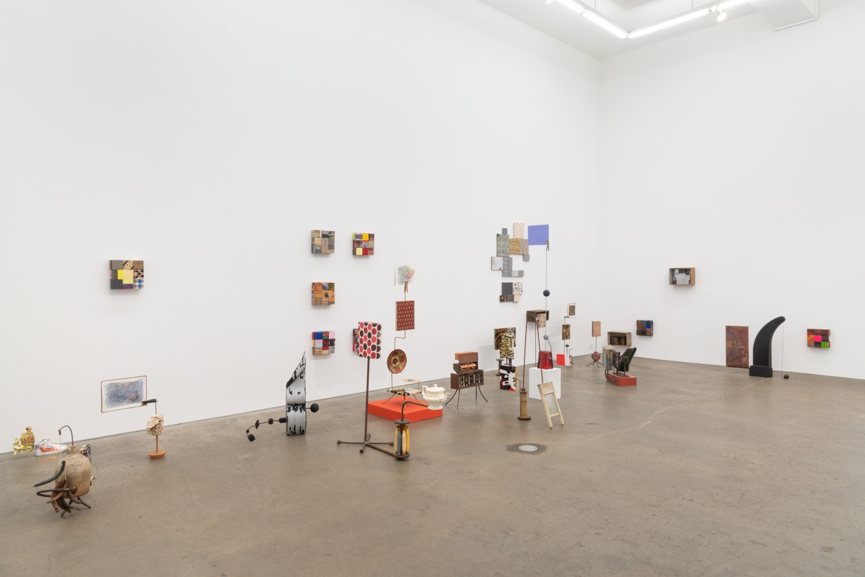Installation view of New work, floor and table models, (on the floor), June 2 - July 8, 2022