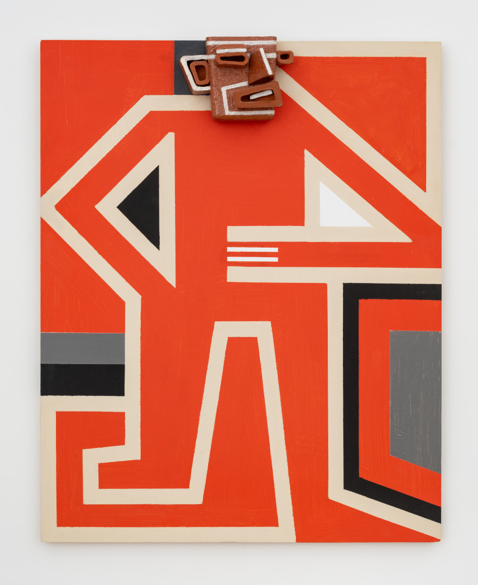 Contrapposto, 2024 glazed ceramic and acrylic on wood
