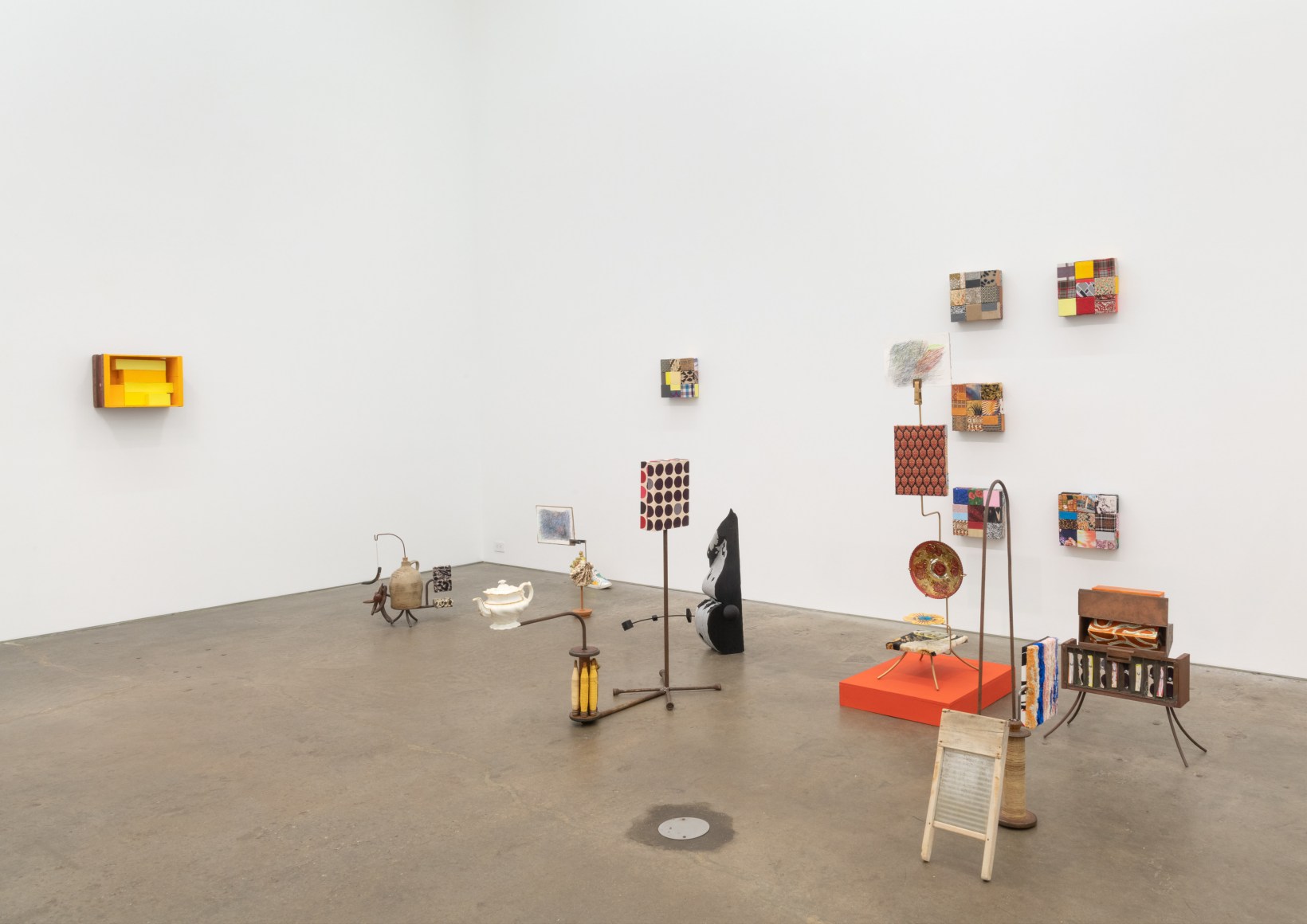 Installation view of New work, floor and table models, (on the floor), June 2 - July 8, 2022