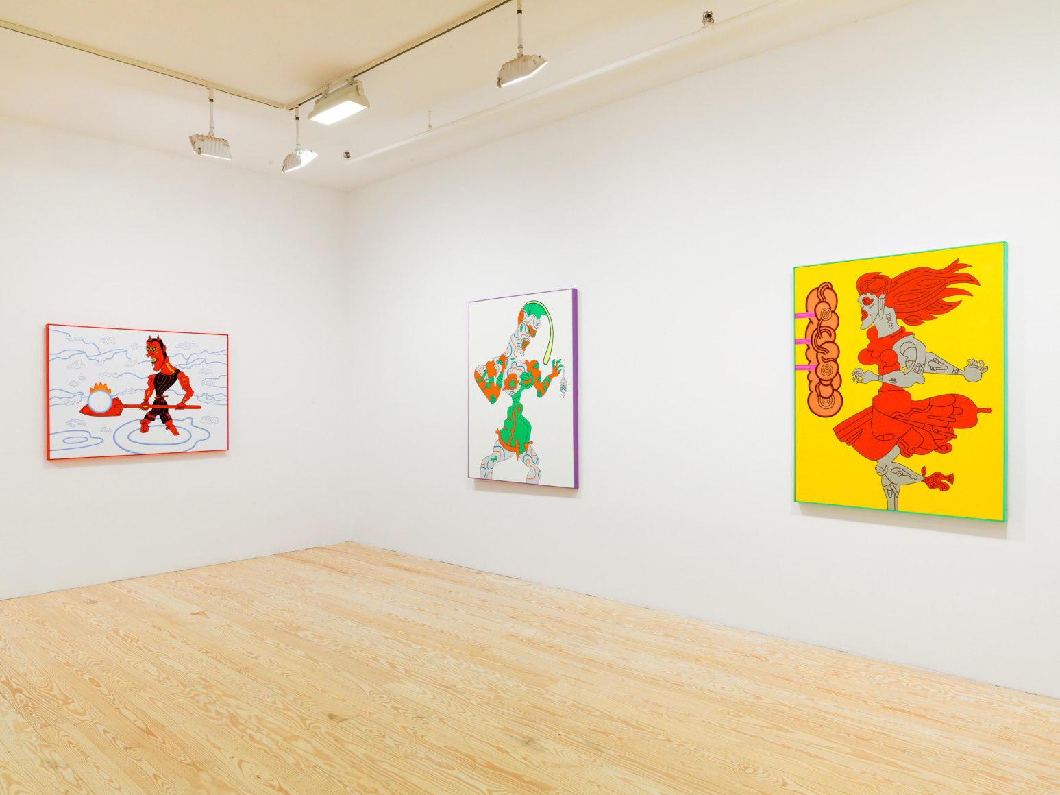 Karl Wirsum, installation view at Derek Eller Gallery, New York 