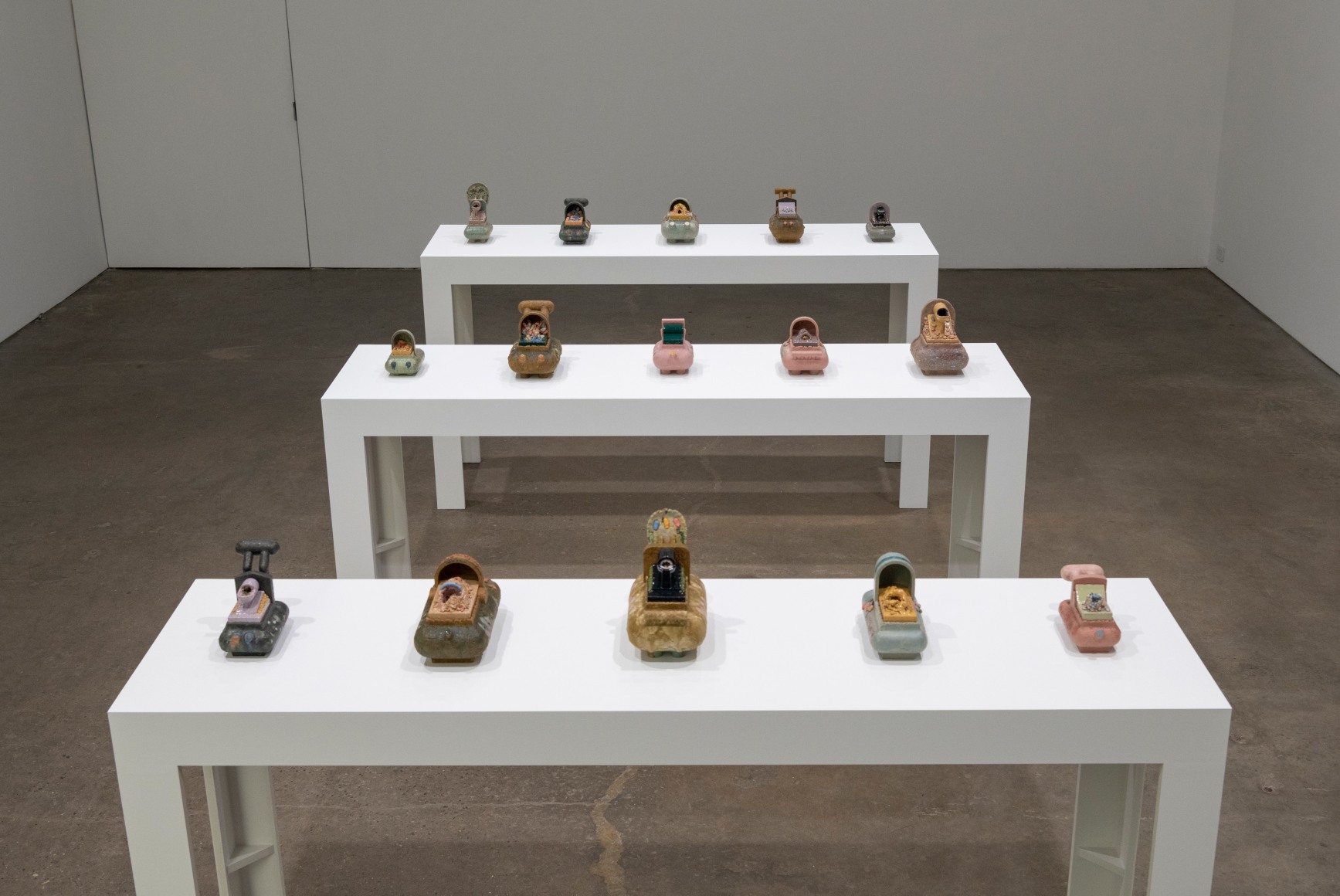 Installation view of Zachary Leener, Clock, go inside a stone, March 23 - April 22, 2023