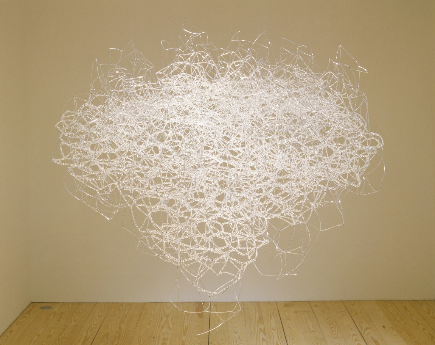 Coalescence, 2006, glass beads and wire