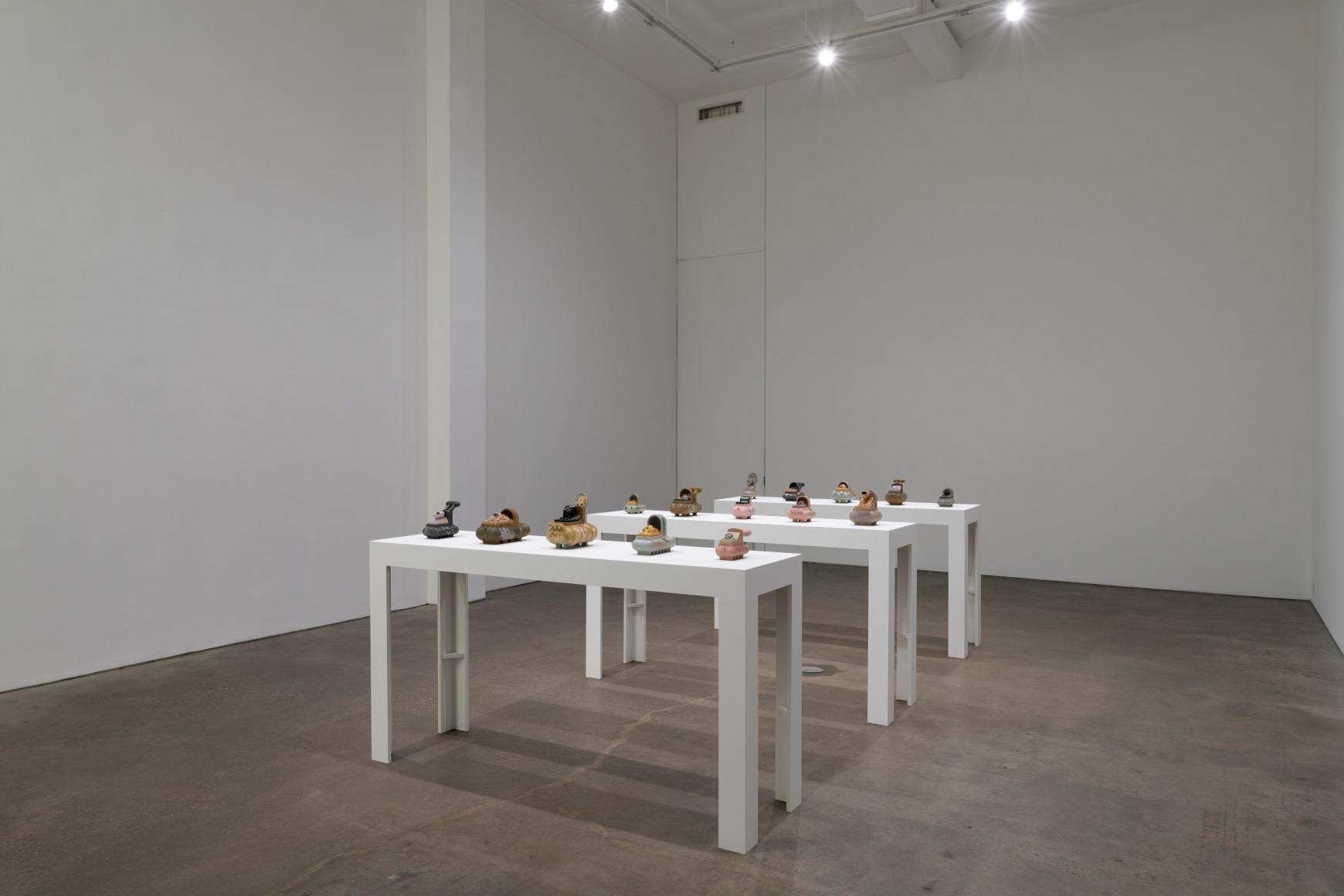 Installation view of Zachary Leener, Clock, go inside a stone, March 23 - April 22, 2023