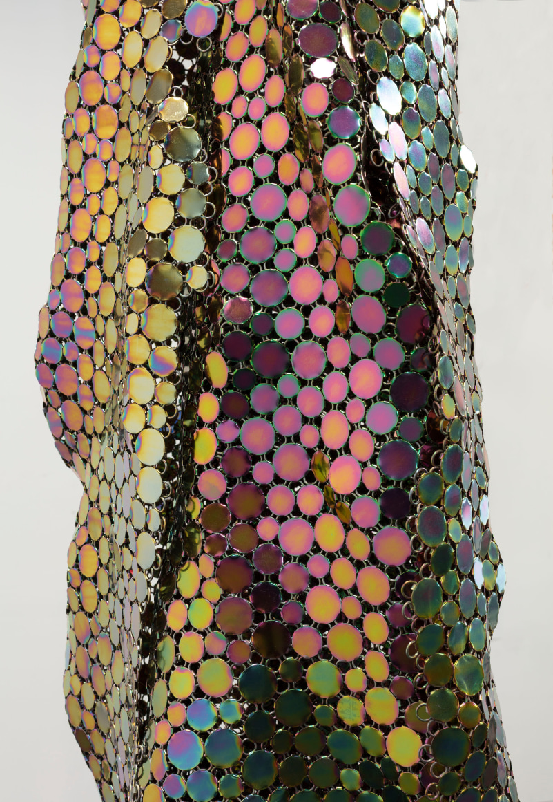 Intricate Metamorphosis #5 (detail), 2020, plated carbon steel