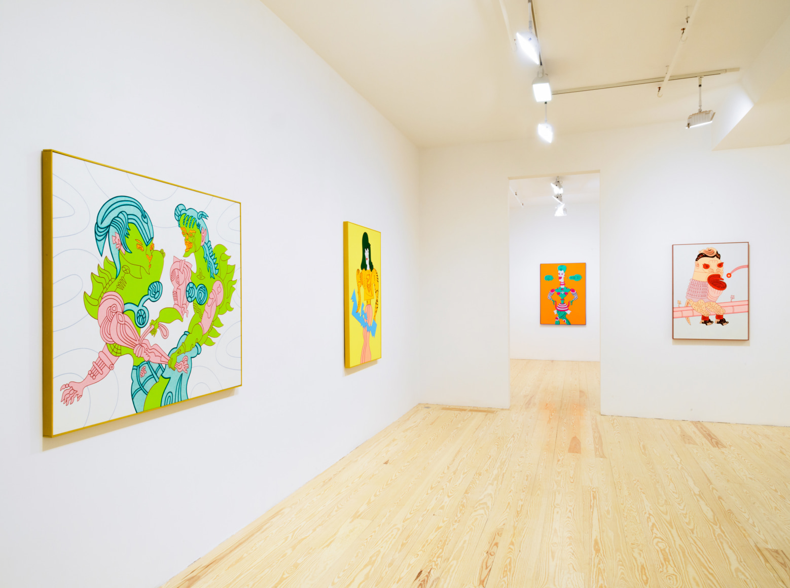 Karl Wirsum, installation view at Derek Eller Gallery, New York 
