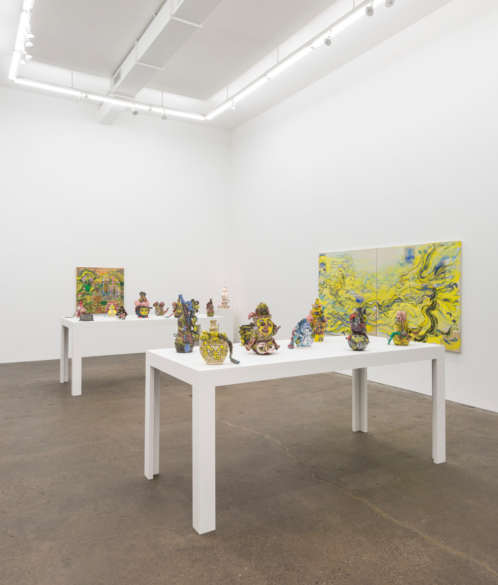 Installation view of Stranger Yellow, January 6 - February 5, 2022