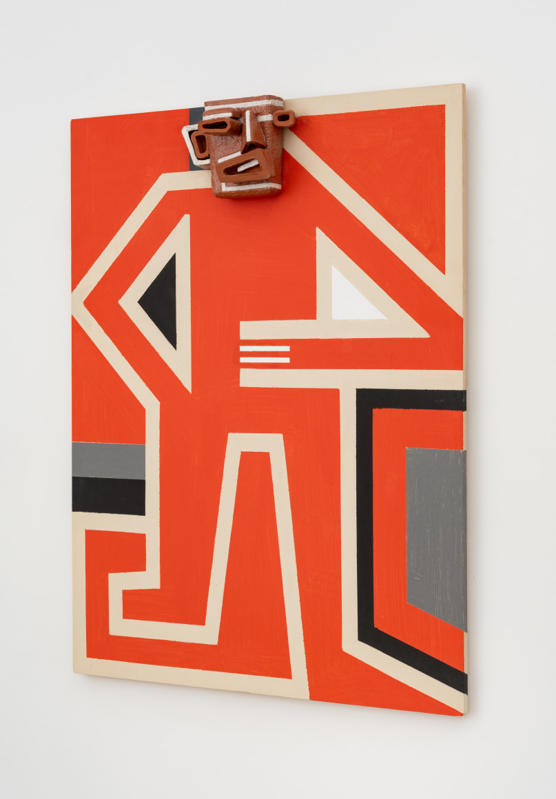 Contrapposto, 2024 glazed ceramic and acrylic on wood