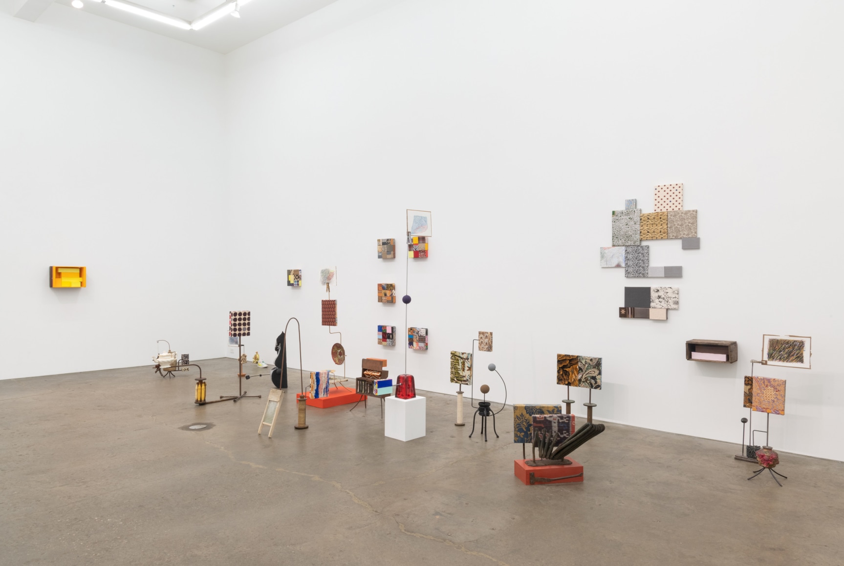 Installation view of New work, floor and table models, (on the floor), June 2 - July 8, 2022