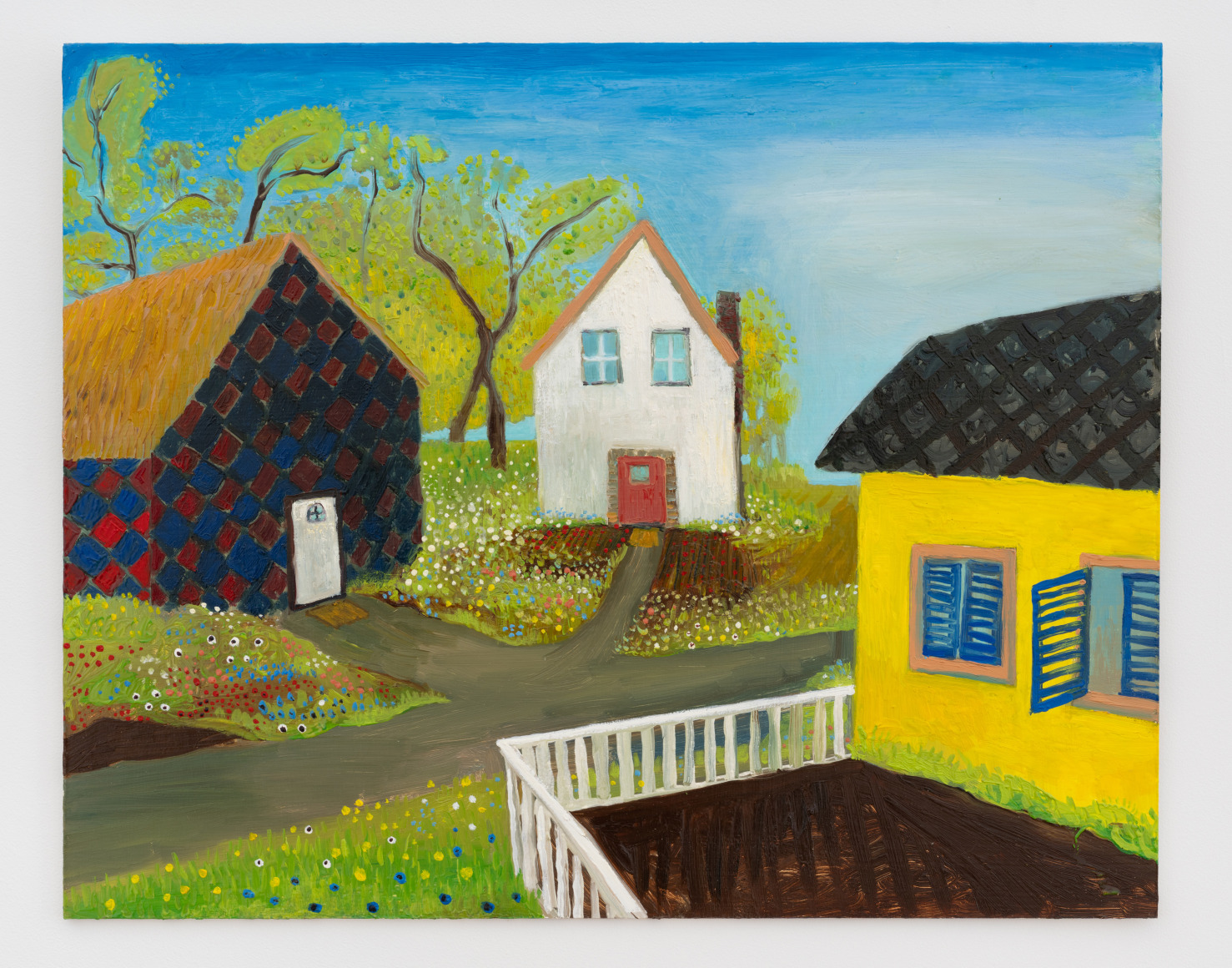 Town, 2025 oil on masonite