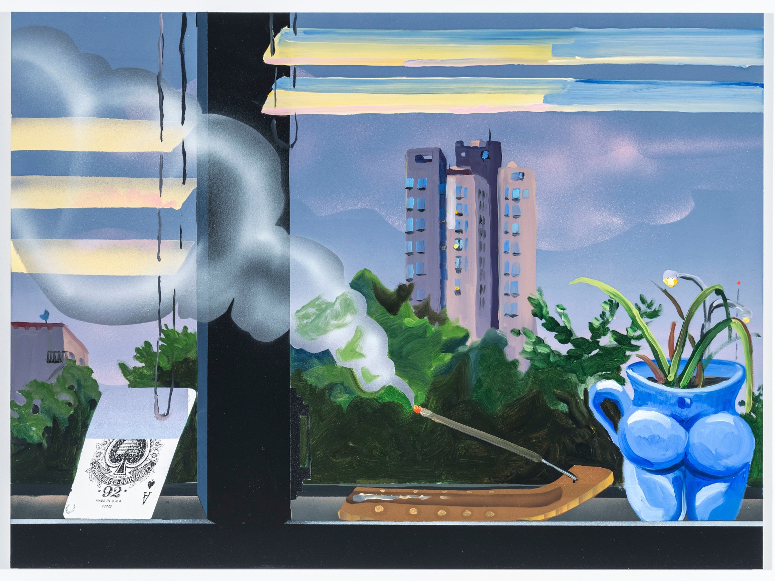 Double Blind, 2018, Flashe, acrylic, oil on Dibond