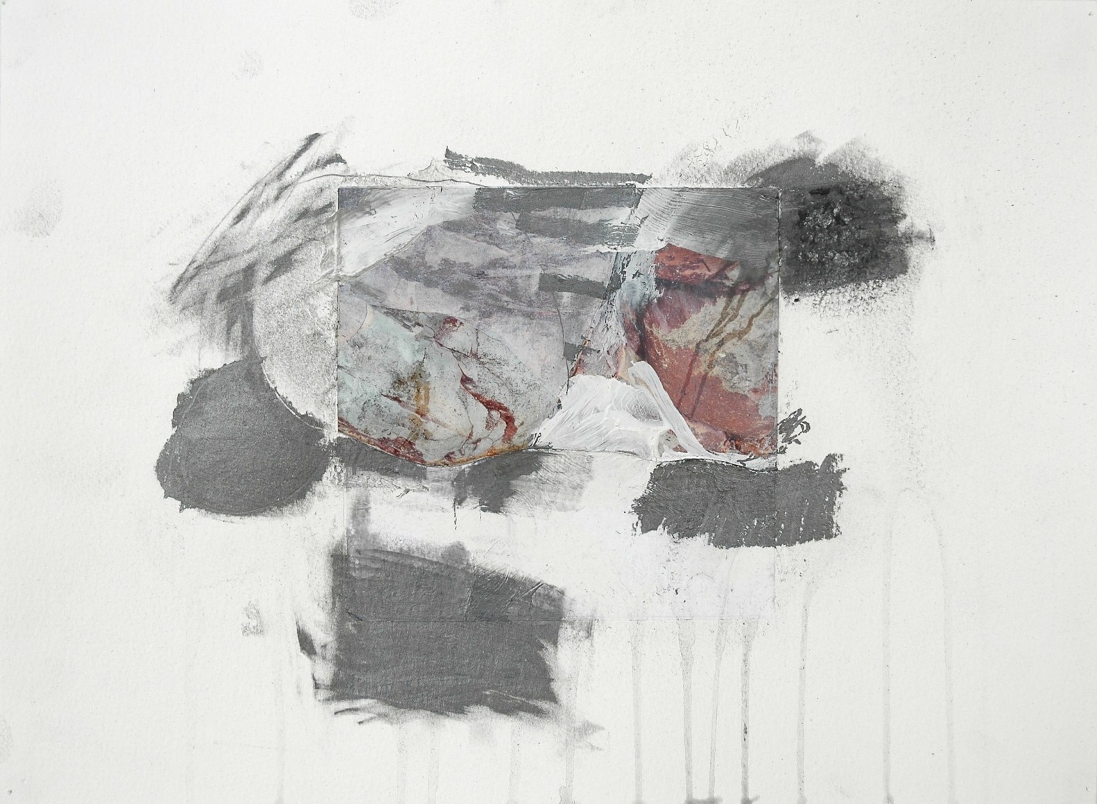 Stone Poem series 0010, 2009, mixed media&nbsp;on handmade Khadi paper