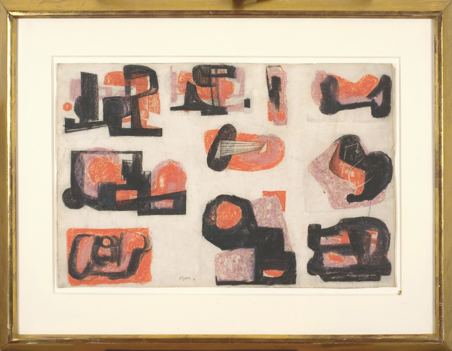 Henry Moore, Drawing for Metal Sculpture, 1935