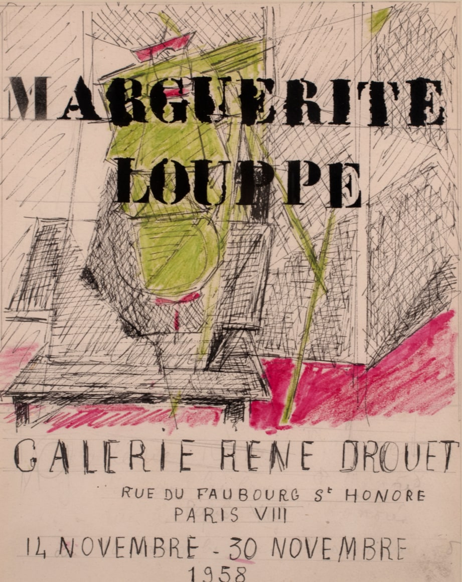 &Eacute;tude pour une affiche d&#039;exposition pour la Galerie Ren&eacute; Drouet