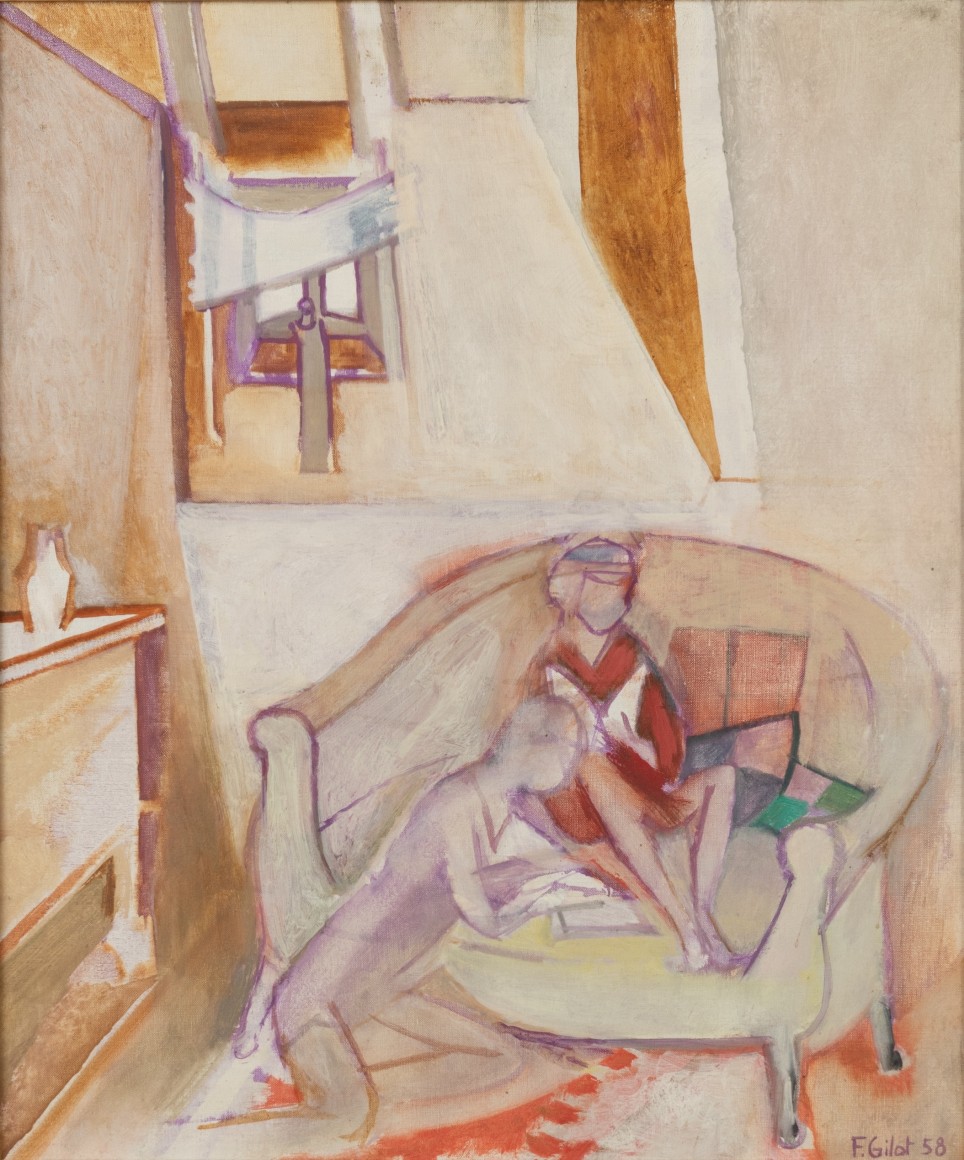 Claude et Paloma dans le grenier en Bretagne, 1958