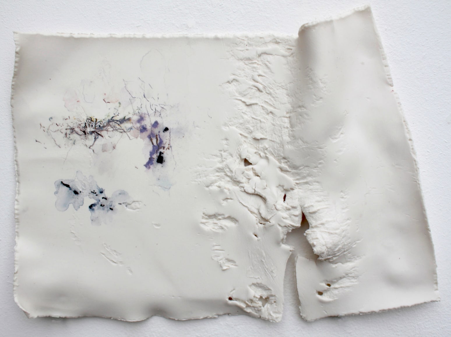 Porcelain Stone Poem series No 0037, 2013, mixed media, graphite and watercolor on porcelain