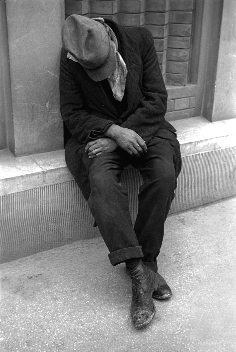 Hobo on Stoop, Paris, 1938
