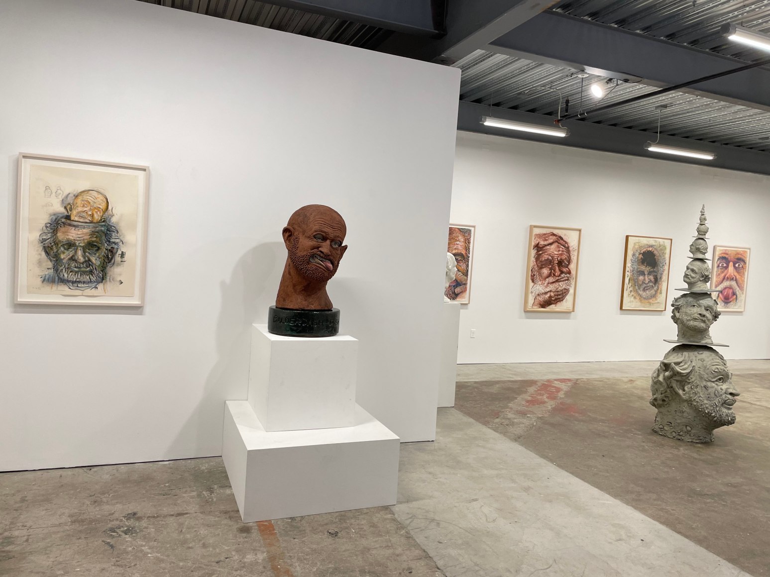Installation view 2, Robert Arneson, Self-Portraits: 1964 - 1992, George Adams Gallery at Minnesota Street Project, San Francisco, CA, 2023.