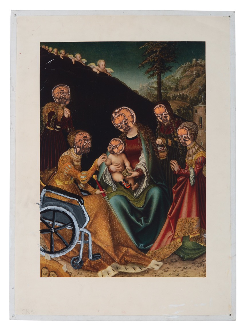 Katherine Sherwood  Pandemic Madonna (Cranach Lucas the Elder)  2022