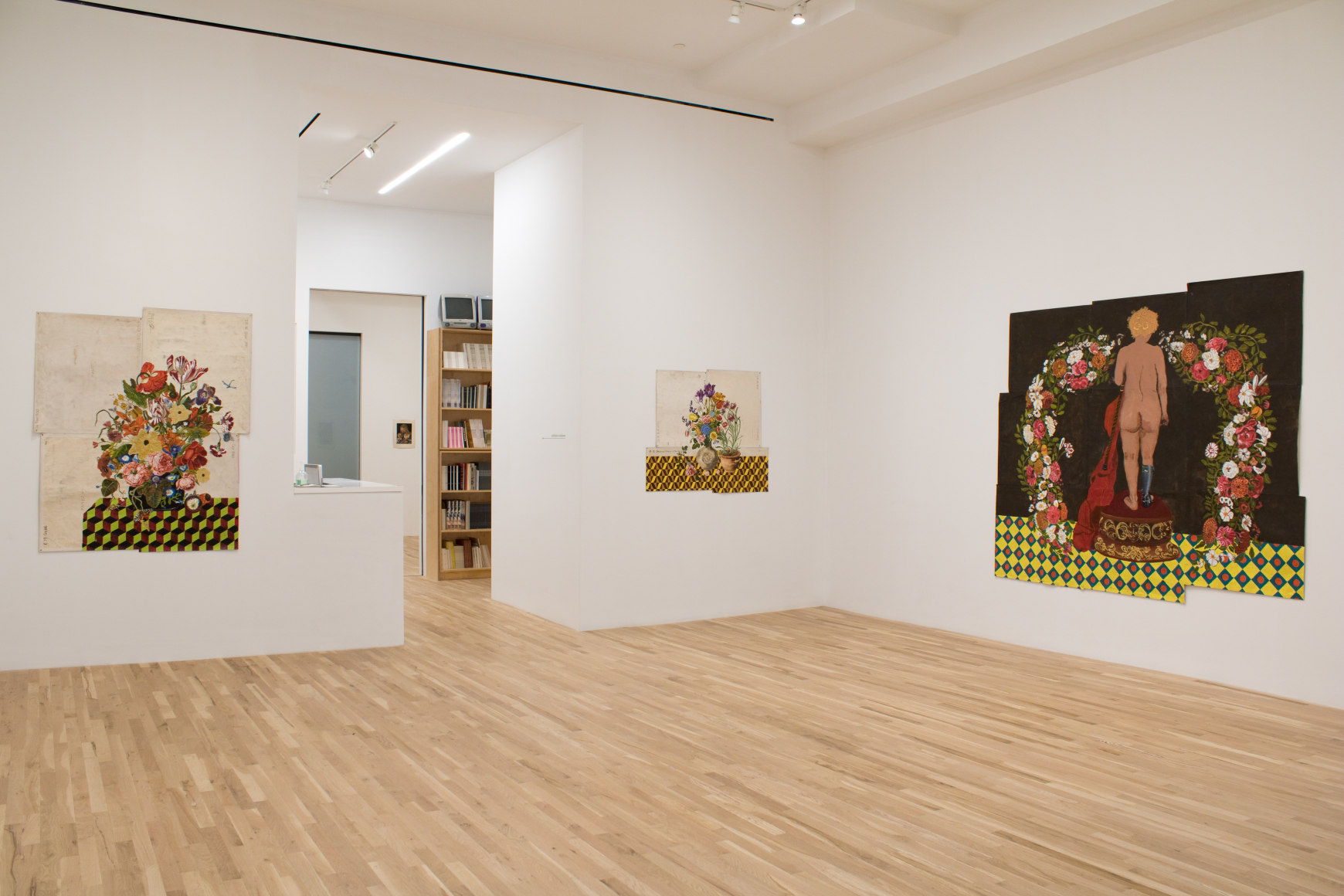 Installation view, Katherine Sherwood, Pandemic Madonnas and Other Views from the Garden, George Adams Gallery, New York, 2022.