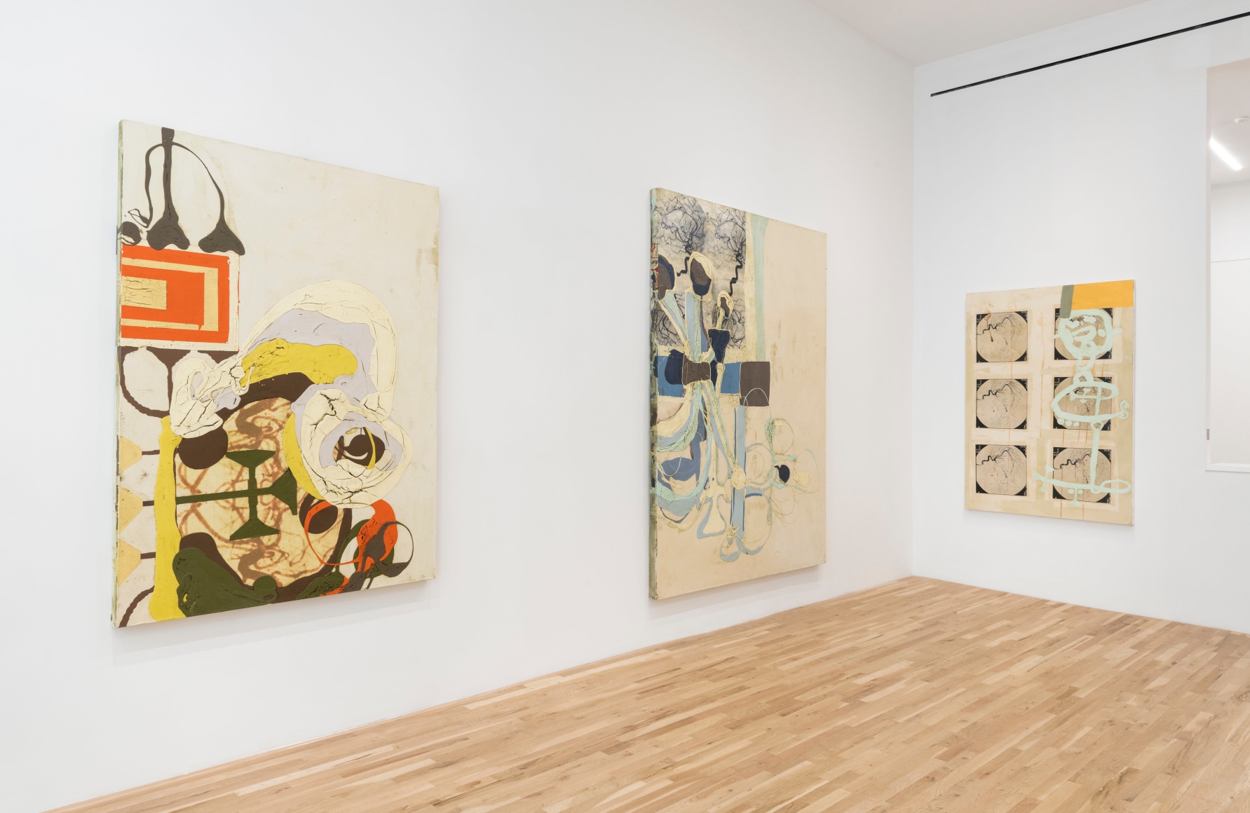 Installation view, Katherine Sherwood, Cajal's Revenge: Paintings, 1998 - 2008, George Adams Gallery, New York, NY, 2023.