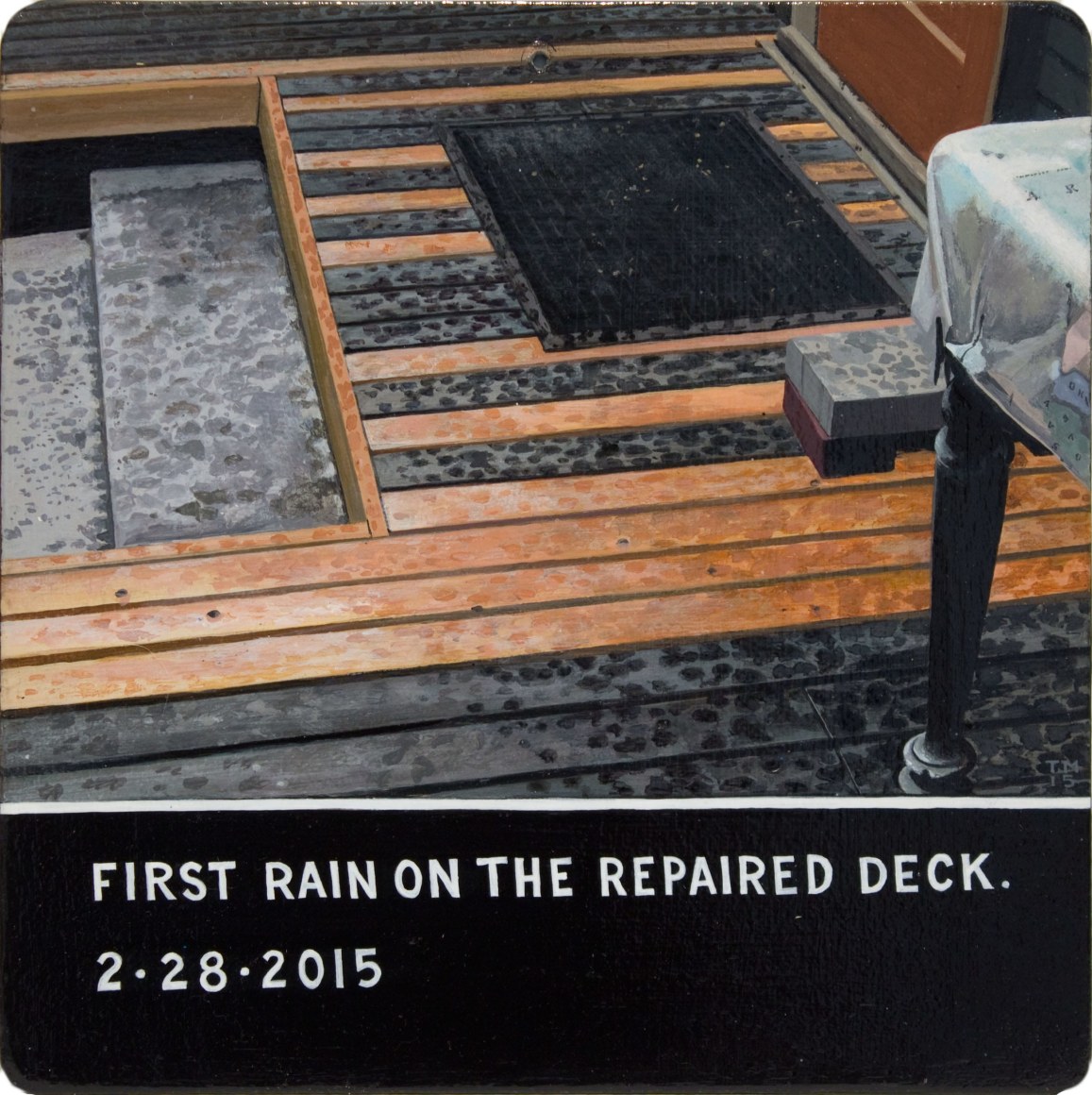 First Rain on the Repaired Deck 2015