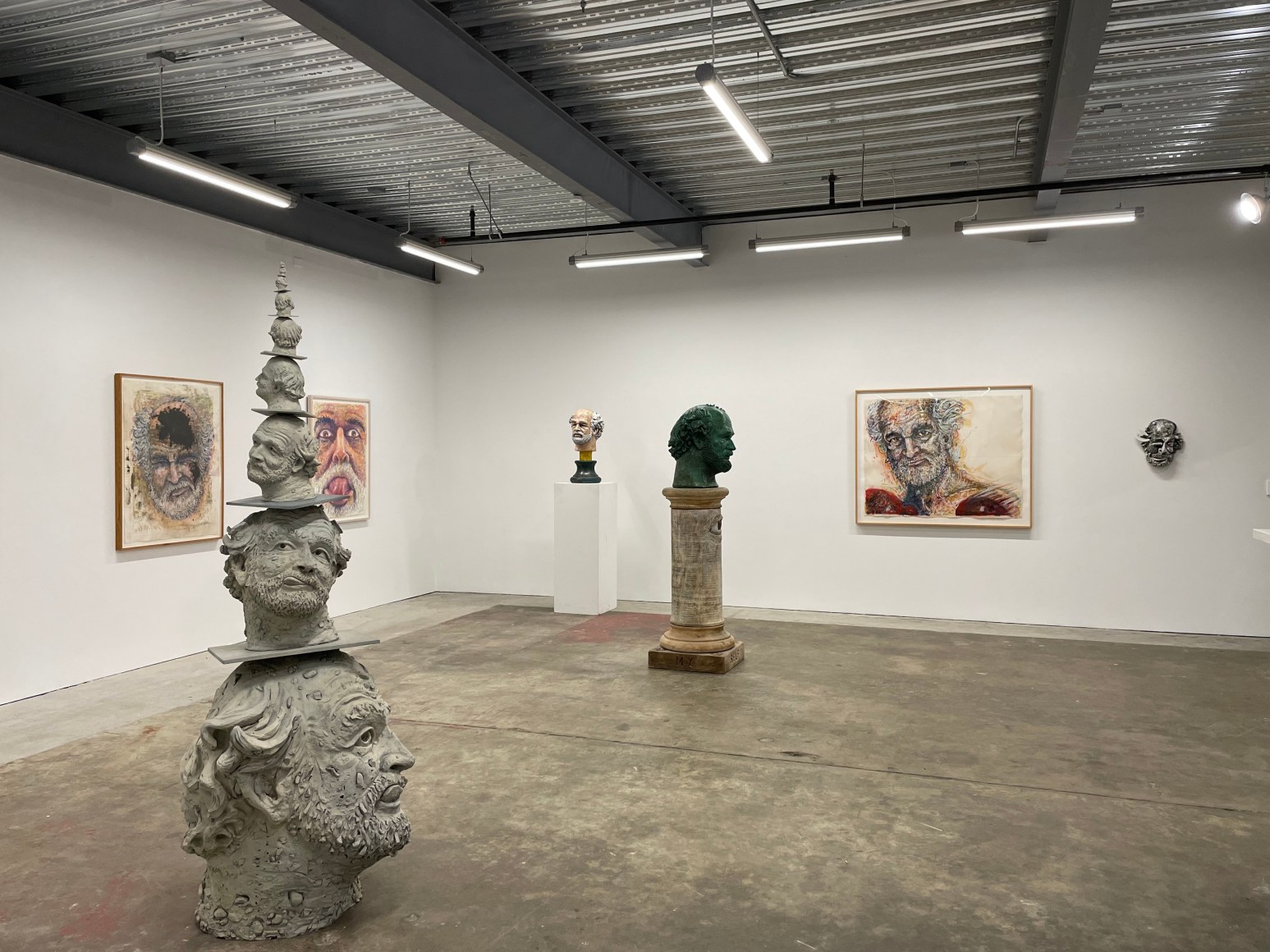 Installation view 5, Robert Arneson,&nbsp;Self-Portraits: 1964 - 1992,&nbsp;George Adams Gallery at Minnesota Street Project, San Francisco, CA, 2023.