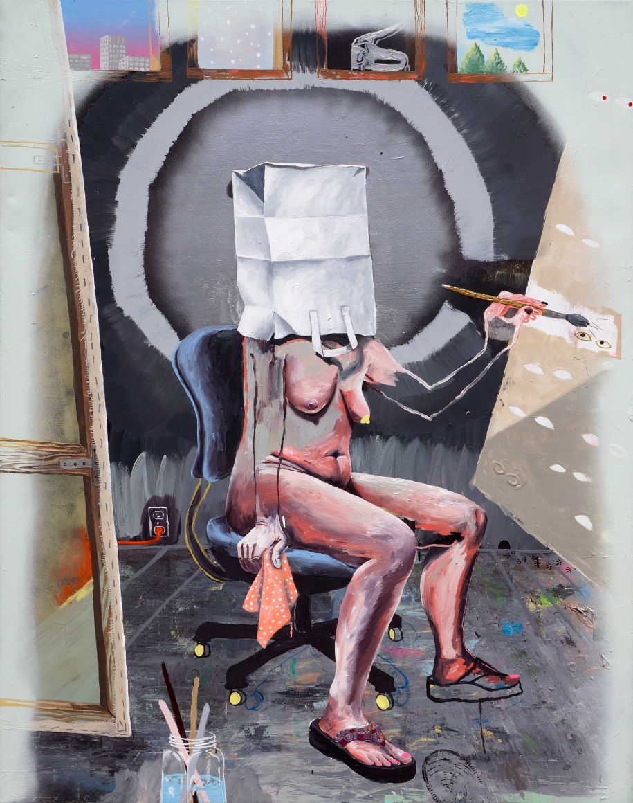 Cate White, Self-Portrait (After Alice Neel)