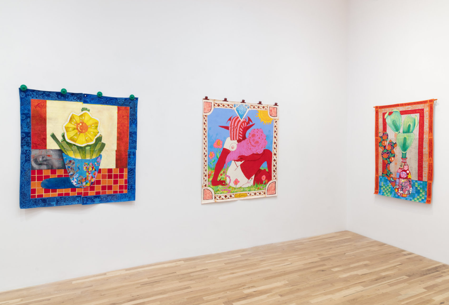 Installation image of Craig Calderwood, Ambrosia Salad, Bad Panacea and Other Works, George Adams Gallery, New York, NY, 2023.